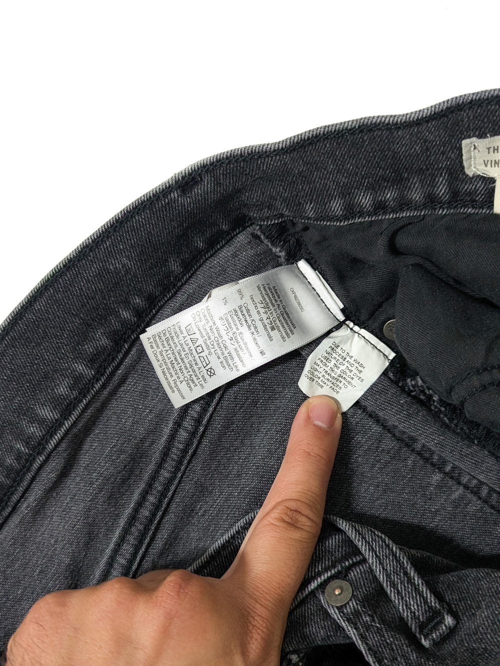 Madewell, The Perfect Vintage Jean, Faded Black Wash, Size 29, Straight Leg - Picture 11 of 16